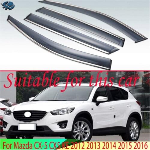For Mazda CX-5 CX5 2012 2013 2014 2015 2016 Plastic Exterior Visor Vent Shades Window Sun Rain Guard Deflector 4pcs