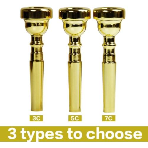 Trumpet Accessories 3C 5C 7C Size Mega Rich Tone Bullet Shape Trumpet Mouthpiece Copper Alloy