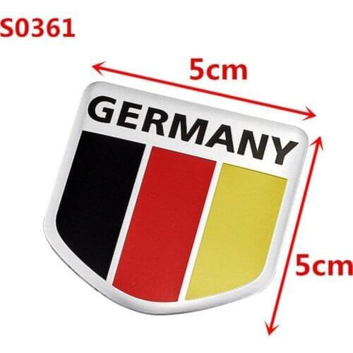 3D Aluminum Metal Decal Germany National Flag Badge Car Front Grill Grille Emblem Sticker Motorcycle Racing Sports Car stickers