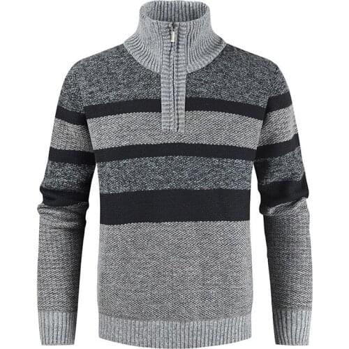 Brand Mens Sweaters Autumn Winter Warm Cashmere Wool Half Zipper Cardigan Sweaters Man Casual Knitwear Sweater Coat Male 2021