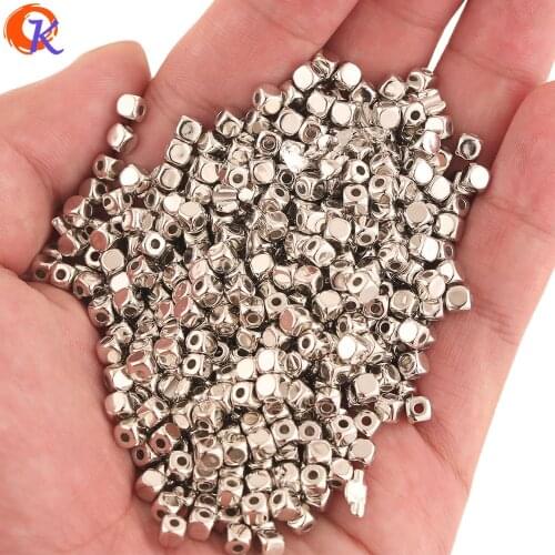 Cordial Design 3MM 5000Pcs Acrylic Beads/Earring Findings/Rhodium Plating/Square Shape/Hand Made/DIY Beads/Jewelry Accessories
