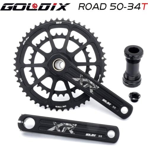 GOLDIX road bike folding bicycle crank 22S/20S 50-34T/53-39T for SRAM GXP shimano R7000/R8000/5800/6800 wide and narrow sprocket