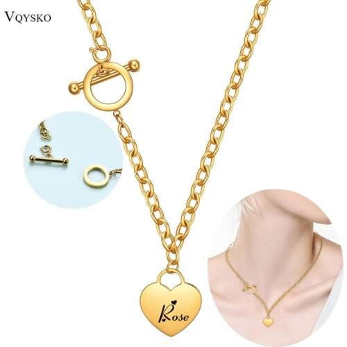 Exquisite Love Heart Pendant Necklace Adjustable for Women Hot Luxury Brand Gold Color Wedding Jewelry Christmas Gift Necklace