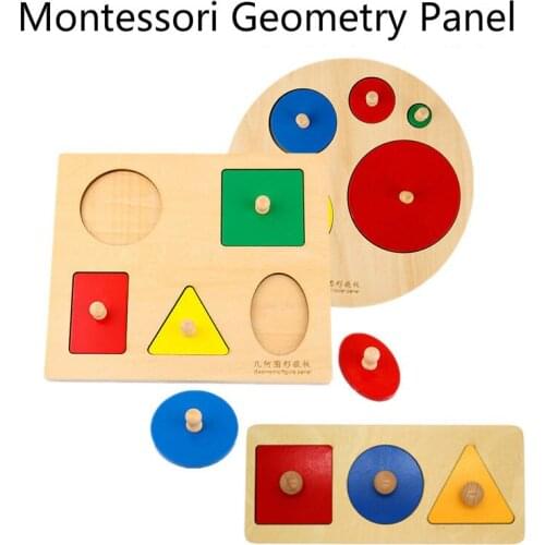 Classic Learning Education Montessori Wooden Math Toys Puzzle Toys For Children Educational Equipment Resources Geometry Gifts