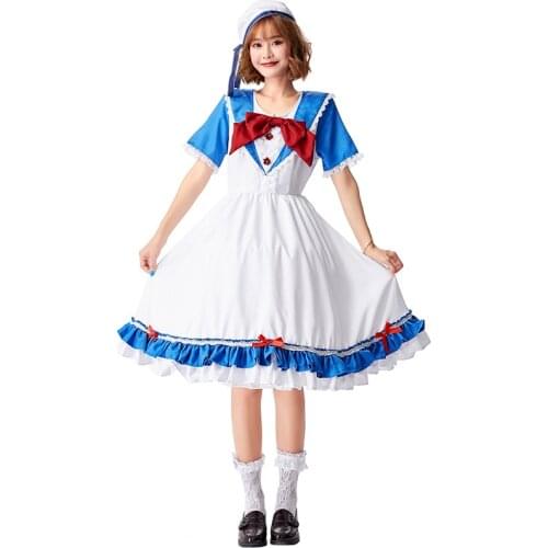 Halloween Costume New Party Costume Water City Navigator Lolita Lo Navy Dress Big Bow