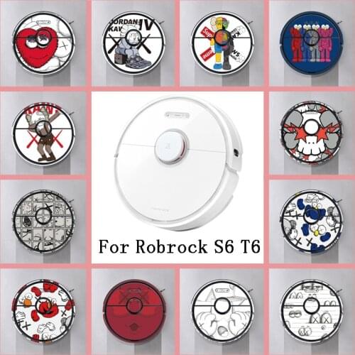 Provide Customized Custom Fashion Sticker for xiaomi Roborock S6 T6 Robot Robotic Vacuum Cleaner Skin Spare Parts Accessories