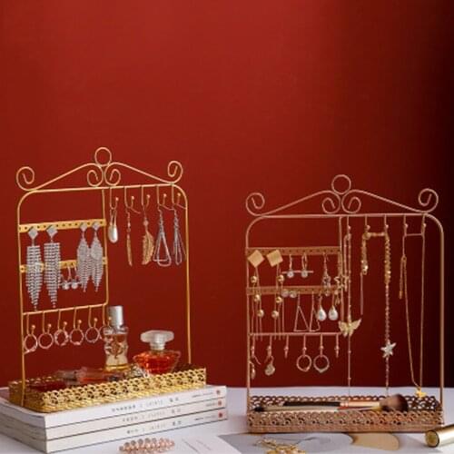 European Style Fashion Alloy Jewelry Storage Display Stand with Large Capacity