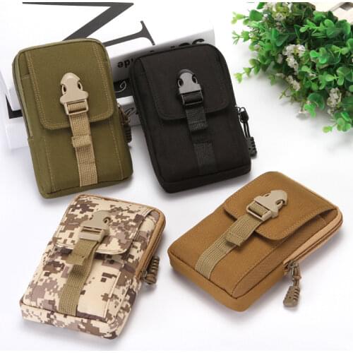 Nylon Tactical Bag Outdoor Molle Military Waist Purse Hunting Bag Fanny Pack Mobile Phone Pouch Belt Waist Bag EDC Gear Bag