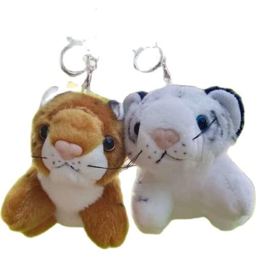 Wholesale 20pcs/lot 10cm cute animal Tiger stuffed pendant soft tiger plush toys Key chain
