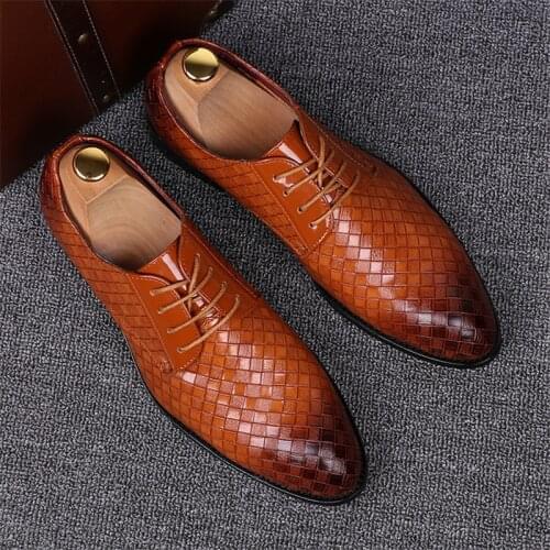 Luxury Business Oxford Leather Shoes Men Breathable Rubber Formal Dress Shoes Male Office Wedding Flats Footwear Mocassin Homme