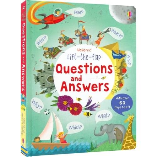 Usborne lift-the-flap Questiones and Answers English Educational Picture Books Baby Childhood learning reading gift