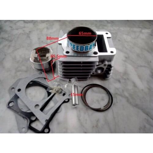 YBR125 Modified Upgrade To YBR180 180CC Big Bore 65MM Motorcycle Cylinder Kits With Piston And 15MM Pin