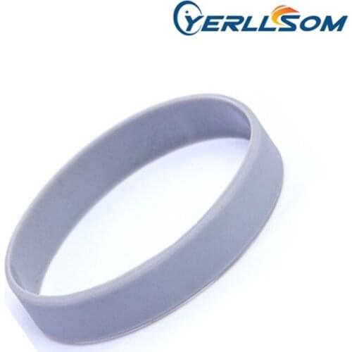 YERLLSOM 100pcs/Lot High Quality light gray silicone bracelets wristbands for promotional gifts BK008