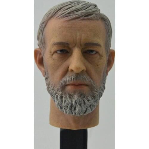 1/6 Scale Custom Male Man Hope Obi-Wan Kenobi Jedi Master Elder Version Head Sculpt Headplay for 12" Action Figure Body