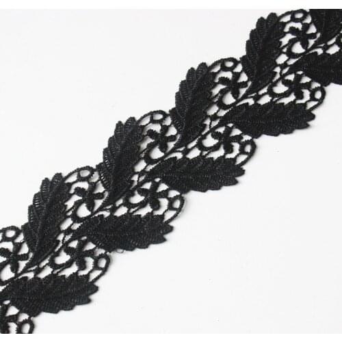 20yards 2"inch Leaves Motif Hollow Lace Trimming Trim Scrapbooking Embellishment Sew on Sewing Accessories T61