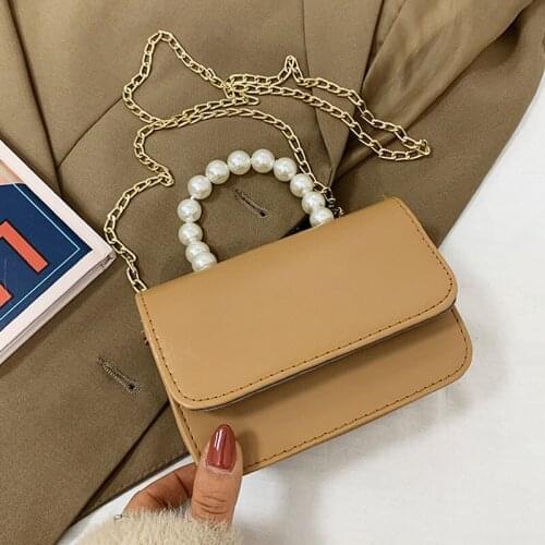 2021 Spring Fashion Ladies' Small Handbags Pu Leather Chain Strap Shoulder Female Bag Mini Square Women Crossbody Bag