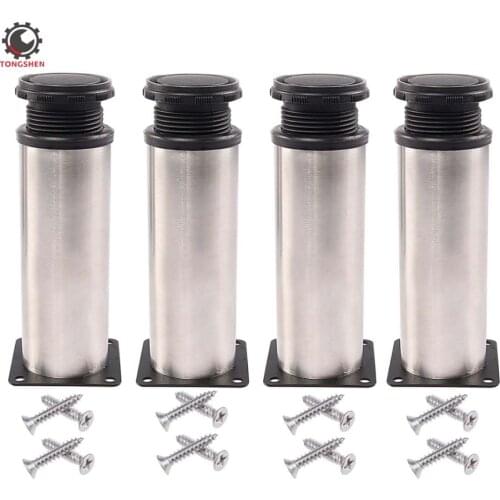 4Pcs Cabinet Legs Kitchen Feet Worktop Unit Breakfast Bar Desk Table Legs Furniture Legs Kitchen Adjustable Feet