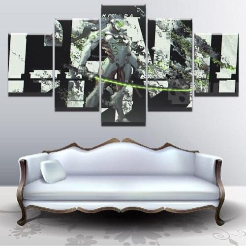 5 Piece Wall Art Canvas Game Figure Picture Genji Posters And Prints Modern Home Living Room Wall The Decoration Paintings