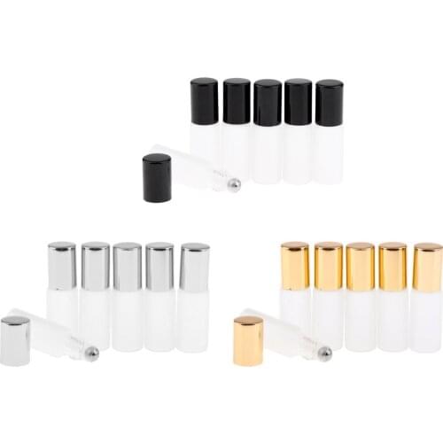 6 pieces 5ml roll-on bottles with roller balls roller bottles for essential oil