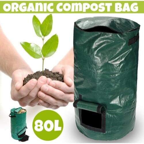 80L Organic Compost Bag Waste Converter Bins Black Compost Unit Storage
