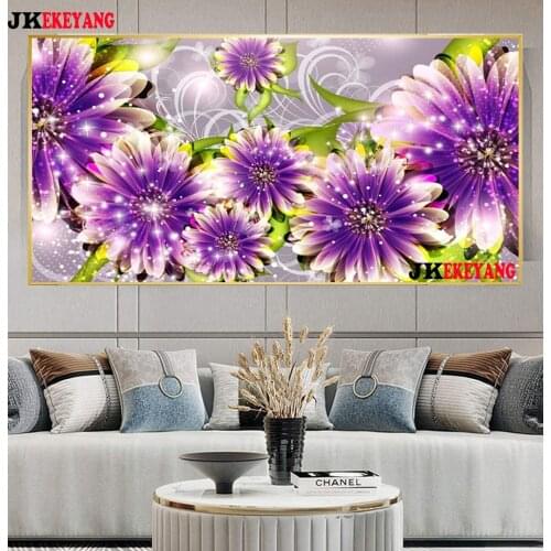 Large size diy 5D diamond painting Full drill flower diamond embroidery mosaic cross stitch Y4470