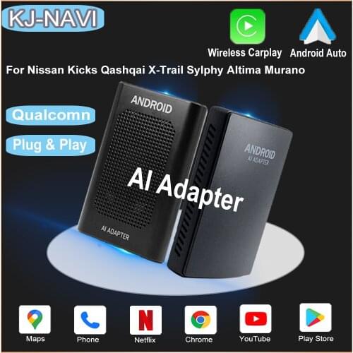 For Nissan Kicks Qashqai X-Trail Sylphy Android 9.0 4G+64G Apple Carplay AI Box TV Box Plug & Play Auto Car Entertainment System