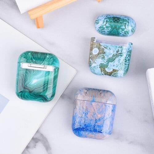 Bluetooth Earphone Cute For Airpod 2 case Cover Luxury Marble For airpods case Headphone Charging Bag for air pods 2 cute cases