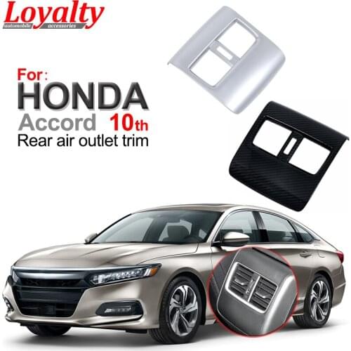 Loyalty for HONDA Accord 2018 Gen 10th Interior Rear Air Conditioner Vent Outlet Cover Trim ABS Chrome Car Accessories