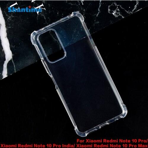 For Xiaomi Redmi Note 10 Pro India Case Crystal Clear Shock Absorption Technology Bumper Soft TPU Cover Case For Note 10 Pro Max