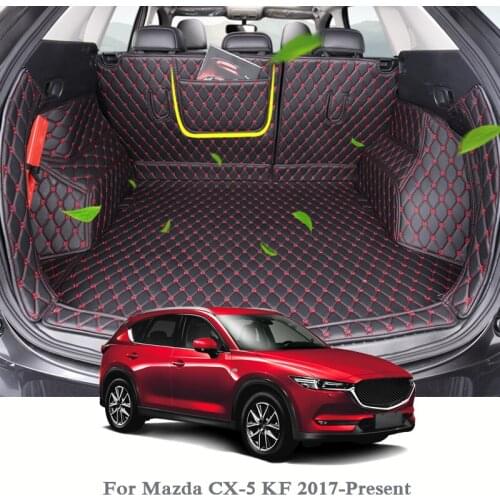 For Mazda CX-5 KF 2017-Present Car Floor Mat Leather Tray Carpet Cargo Liner Custom Auto Trunk Mat Carpet Internal Mats