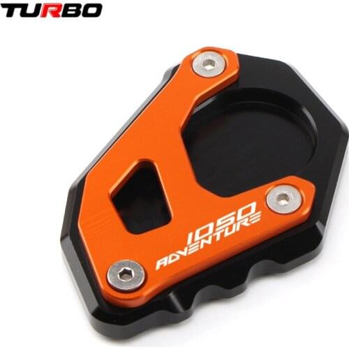 For Motorcycle KTM 1050 Adventure Adv Kickstand Side Stand Extension Enlarger CNC Aluminum Orange Foot Support Plate Enlarge