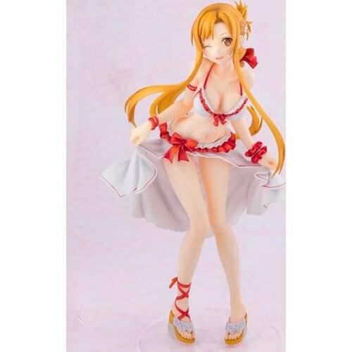 21CM Japanese Anime Sword Art Online Yuuki Asuna PVC Action Figure Anime Figure Model Toys Collection Doll For Gift
