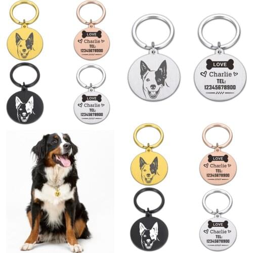 Pet ID Tags Personalized Custom Tag Dog Accessories Engraved Dog Cat Name Tags Pet Collar Id Tags Free Engraving High Quality