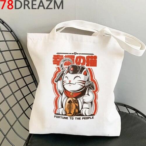 Cat shopping bag handbag shopping reusable eco bag shoping tote grab