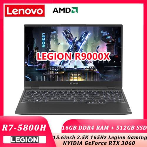 Lenovo LEGION e-sports R9000X 2021 15.6inch gaming laptop R7-5800H Windows 10 16GB 512G/1TB SSD GeForce RTX 3060 backlit metal