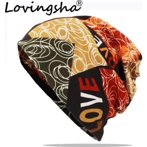 LOVINGSHA Multifunction Winter Autumn Hat Women Teenager Adult Thin Girl Scarf Skullies Beanies Men Vintage Cap HT179
