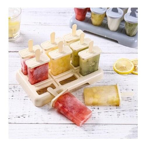 Reusable Ice Cream Mold Environmental PP Material Ice Popsicle Mold Set