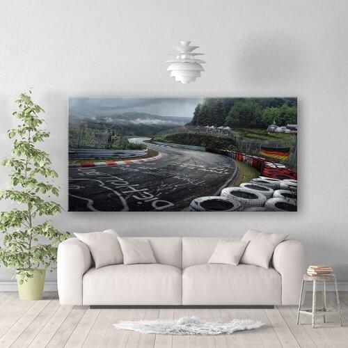 Wall Art Poster Nurburgring Rally Road Sports Car Track HD Print Canvas Painting Forest Landscape Living Room Home Decor Picture