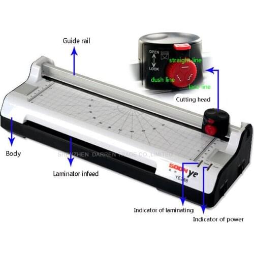 New Smart Photo Laminator A3 Laminating Machine Laminator Sealed Plastic Machine Hot And Cold Laminator Width 330mm YE288