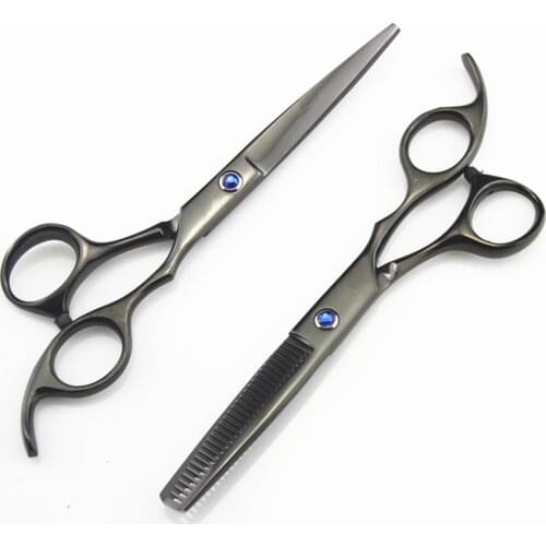 Professional Japan 440c steel 6 inch classic cutting & thinning hairdressing scissor shears barber hair scissors set 4 colors