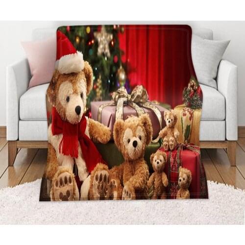 Christmas Blanket Winter Warm Decorative Sofa Living Room Rest Bed To Sleep Flannel Printed Pattern Home Blanket
