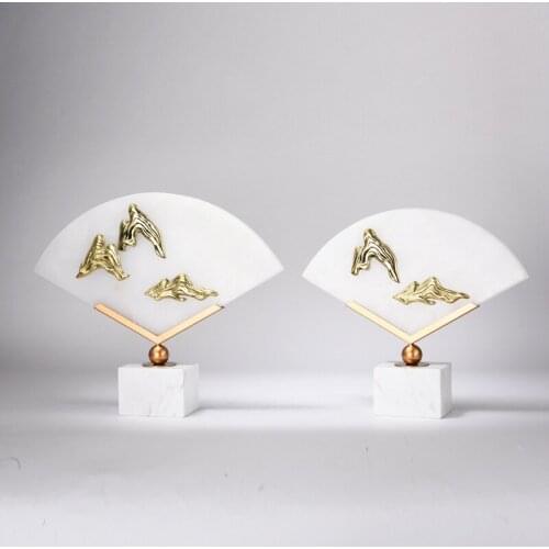 MODERN SIMPLE CHINESE DECORATION LIVING ROOM TV CABINET ENTRANCE SOFT DECORATION HOTEL HOMESTAY JADE DESKTOP ORNAMENTS FOLDING F