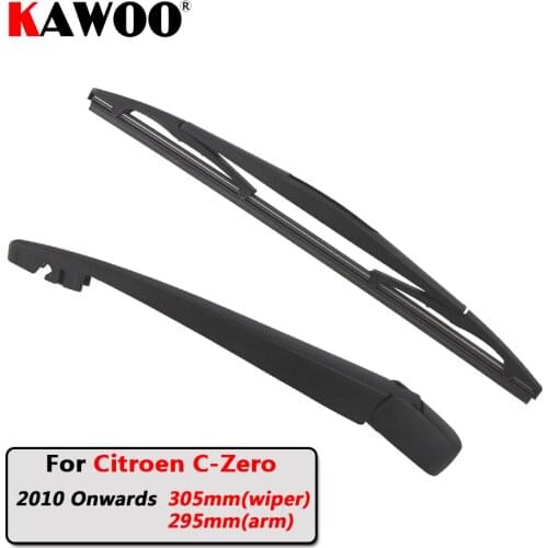 KAWOO Car Rear Wiper Blade Blades Back Window Wipers Arm For Citroen C-Zero Hatchback (2010 Onwards) 305mm Auto Windscreen Blade