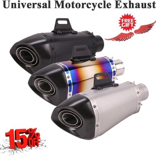 Universal 51mm Motorcycle Exhaust Escape Modified Motorbike Carbon Muffler DB Killer Silencer For TRK502 ER6N Z900 R6 CB400 MT09