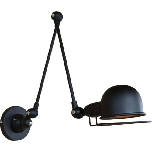 E14 vintage lamp Jielde black Metal 2 Arms Industrial wall lamp Loft Style wall Light Free shipping