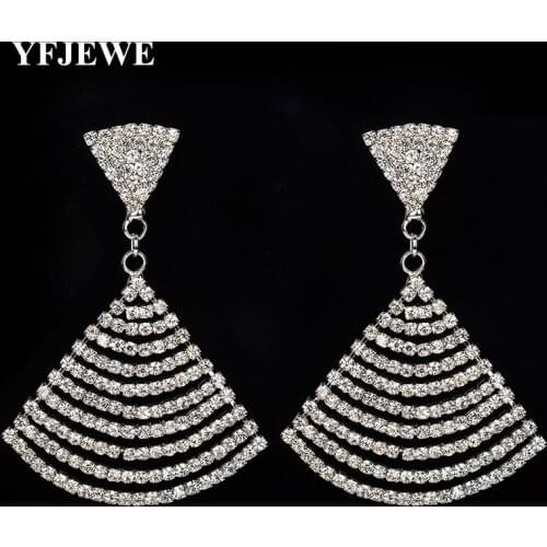 YFJEWE Women Vintage Brief All-match Crystal Drop Earrings Ultra Rhinestone Female Fashion Jewelry Wedding Accessories #E226
