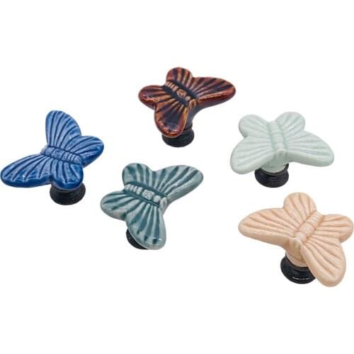 1pcs High Quality Vintage Cartoon Animal Ceramic Door Knobs Kids Room Cabinet Drawer Cupboard Kitchen Pull 5 Colors Free Ship