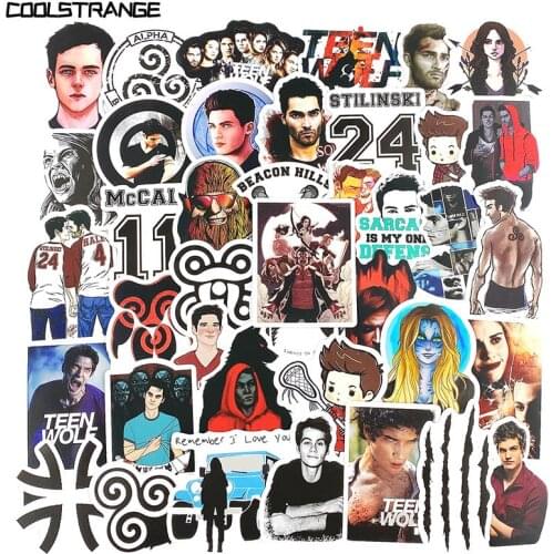10/30/50Pcs American TV Series Teen Wolf Stickers For Motorcycle Laptop Skateboard Mobile Phone Guitar Manual Album Sticker