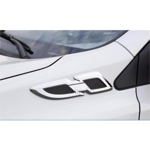 2PCS/set For TOYOTA RAV4 2016 2017 2018 Car ABS Silver Chrome Plating Front Fender Trim Cover Sticker