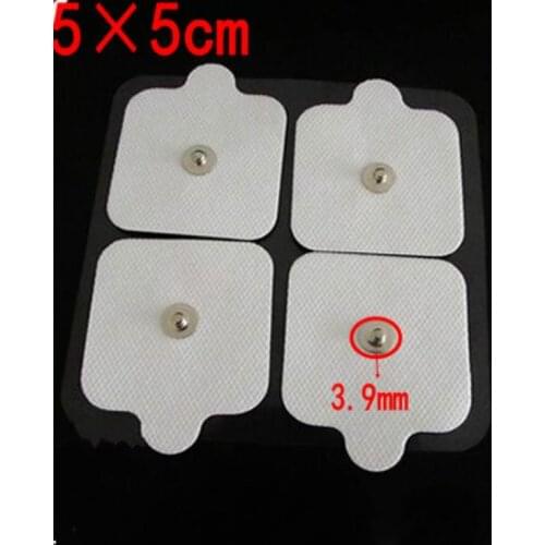 20/40pcs 5*5cm SQUARE STUD Electrode Pads SELF ADHESIVE Reusable For Compex TENS EMS Units OSIM patch Family Doctor accessories